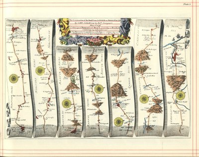 Britannia Atlas: The Continuation of the Road from London to Aberystwyth by John Ogilby
