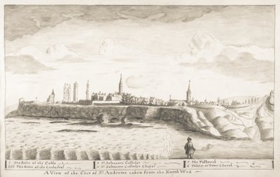 St Andrews Delineated - A view of the City of St Andrews taken from the North West by John Oliphant