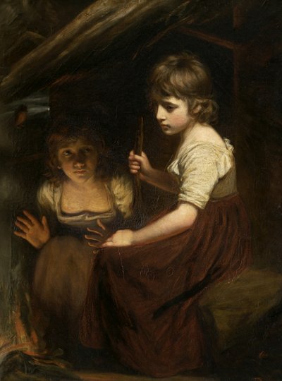 Cottage Girls by the Fireside by John Opie