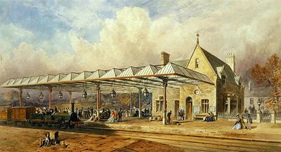 Railway Station by John Osborn Brown