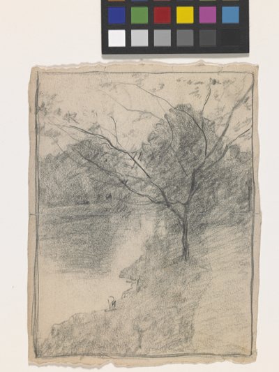 Tree Beside A Stream by John Otis Adams