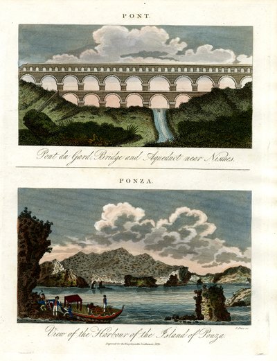 Historic Bridges - Pont du Gard and Harbor of Ponza by John Pass