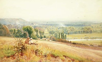 View from Hedsor Hill on the Thames near Cookham by John Pedder