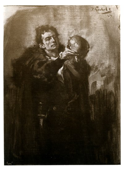 Forbes-Robertson as Hamlet, late 19th century by John Percival Gulich