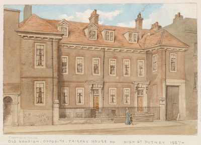 Chatfield House, Opposite Fairfax House, High Street, Putney, 1887 by John Phillipp Emslie