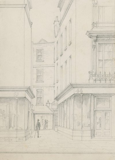 Cranbourne Alley from Cranbourne Street looking towards Bear Street by John Phillipp Emslie