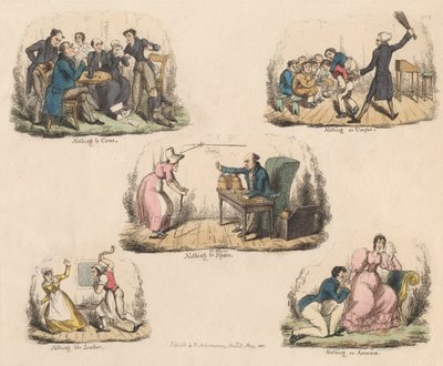 One of a set of four: Much Ado About Nothing or Illustrations of Old Savings by John Phillips