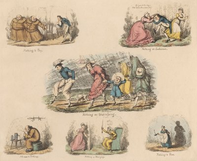 Set of Four: Much Ado About Nothing or Illustrations of Sayings by John Phillips