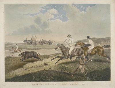 Hog Hunting: The Tired Pig, engraved by S.W. Fores, c.1840 by John Platt
