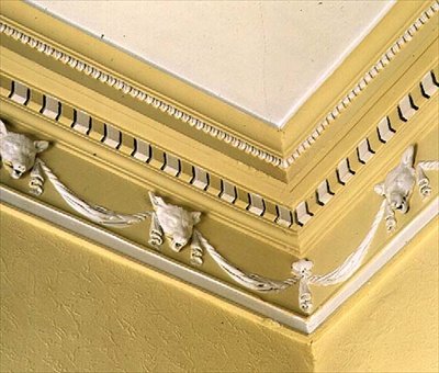 Neo-classical frieze from the dining room, Belle Isle, Windermere by John Plaw