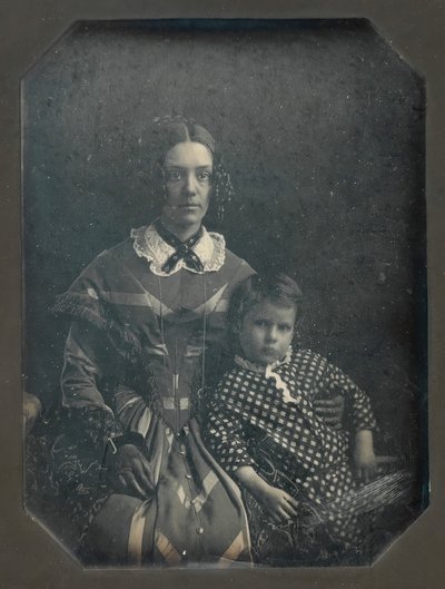 Elizabeth Bakewell James and Her Son, Frank B. James, ca. 1846 by John Plumbe Jr..