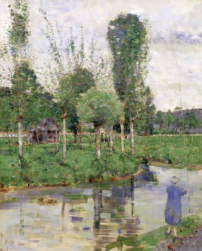 On the River, Sainte-Gertrude, Caudebec, Normandy by John Quinton Pringle