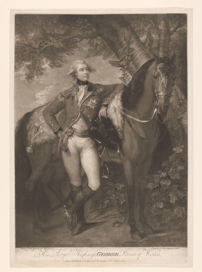 Portrait of George IV as Prince of Wales by John Raphael Smith
