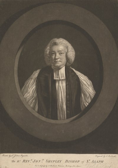 Reverend Jonathan Shipley, Bishop of St. Asaph by John Raphael Smith