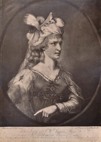 Sarah Siddons, Welsh Actress, as Zara in William Congreve