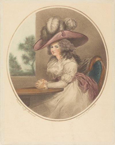 Anne Ward Morland (Delia in Town) by John Raphael Smith after George Morland