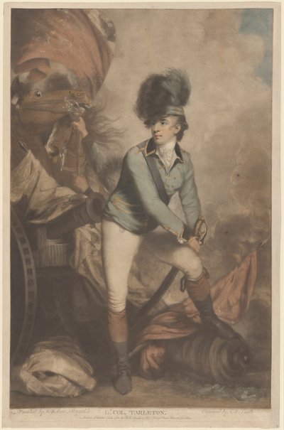 Lt. Colonel Tarleton by John Raphael Smith after Sir Joshua Reynolds