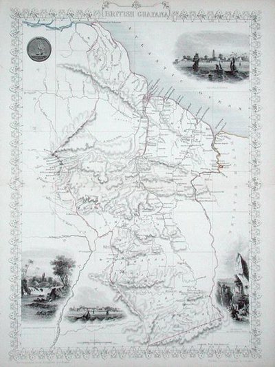 British Guyana, from a Series of World Maps published by John Tallis & Co., New York & London by John Rapkin