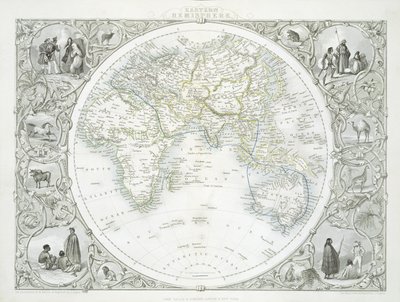 Eastern Hemisphere, from a Series of World Maps published by John Tallis and Co., New York and London by John Rapkin