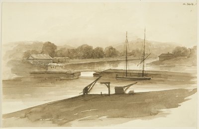 Prince Street Bridge and the Ropewalk, seen from the Mud dock by John Reverend Eden