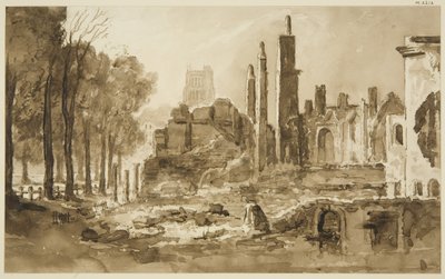 Ruins of Mansion House and Custom House by John Reverend Eden