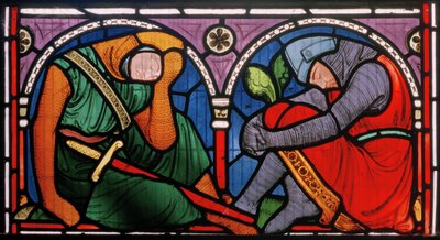 Sleeping/Cowering Knights (The Resurrection) by John Richard Clayton