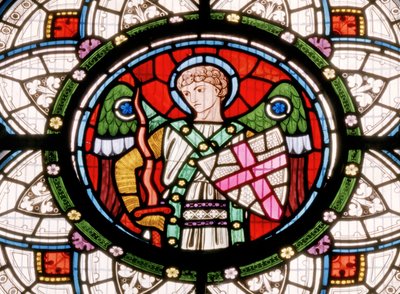 Angel with shield by John Richard Clayton