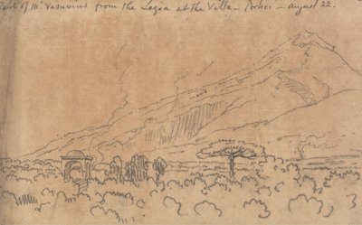 Part of Mt. Vesuvius from the Loggia at the Villa, Portici, August 22 by John Robert Cozens