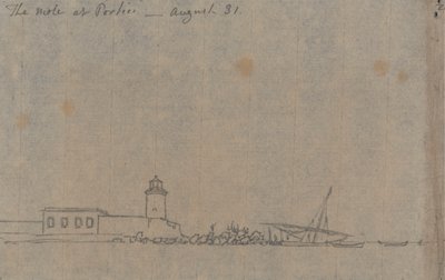 The Mole at Portici, August 31 by John Robert Cozens