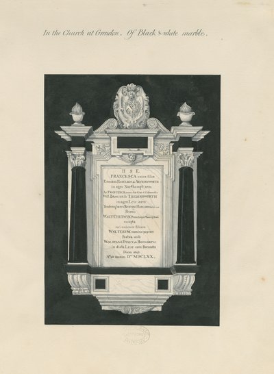 Ingestre - tablet to Frances (Hesilrig) Chetwynd by John Robert Fernyhough