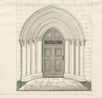Uttoxeter Church - South Door by John Robert Fernyhough