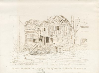 Uttoxeter Town - Ale Warehouse: pen and ink drawing, nd [mid 19th cent] by John Robert Fernyhough