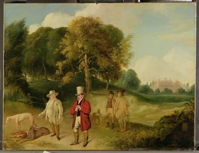 J. M. W. Turner and Walter Ramsden Fawkes at Farnley Hall, c.1820-24 by John Robert Wildman
