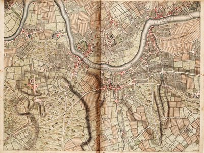 Map of Barnes, Battersea, Putney and Wandsworth by John Rocque