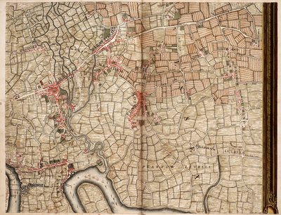 Map of Bow, Stratford, Blackwall and Plaistow by John Rocque