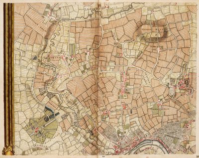 Map of Greenford, Osterley, Ealing and Kew by John Rocque