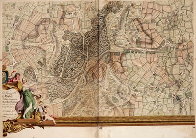 Map of Streatham, Croydon and Sydenham by John Rocque
