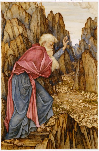 The Vision of Ezekiel: the Valley of Dry Bones by John Roddam Spencer Stanhope