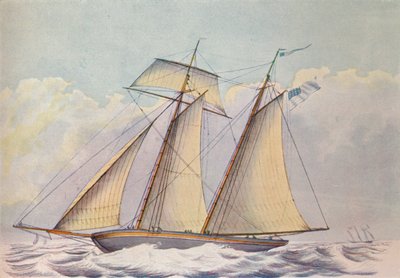 American Topsail Schooner, 1825 by John Rogers