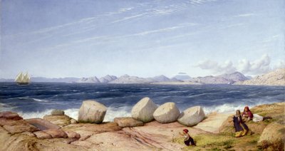 Piraeus, the Tomb of Thermistocles and Ruined Monuments Looking Towards the Island of Salermis by John Rogers Herbert