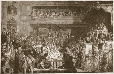 The Acquittal of the Seven Bishops, 1688, illustration from 