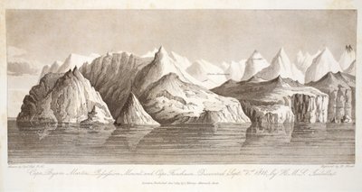 Cape Byam Martin, Possession Mount and Cape Fanshawe, discovered 1st September 1818 by the HMS Isabella, illustration from 
