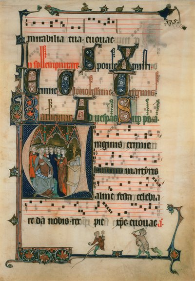 Copy of a page from the Beaupre Antiphonal by John Ruskin
