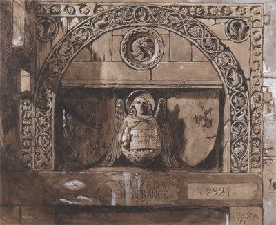Doorhead of the Palazzo Contarini della Porta di Ferro by John Ruskin