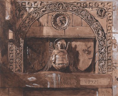 Doorhead of the Palazzo Contarini della Porta di Ferro by John Ruskin