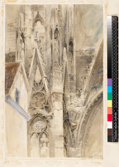 Entrance to South Transept of Rouen Cathedral by John Ruskin