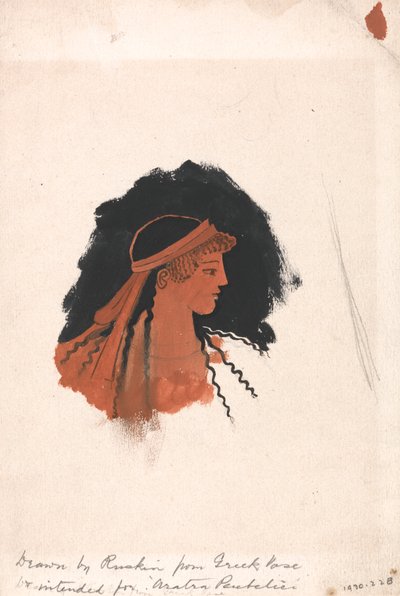 Head of Athena, After a Greek Amphora by John Ruskin