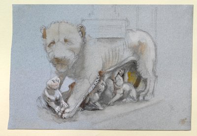 Sketch of Lioness and Cubs from Nicola Pisano