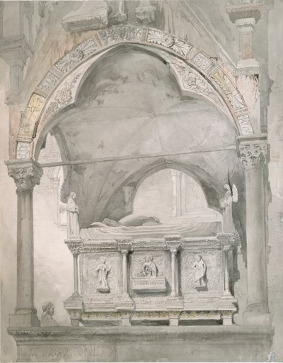 Study for the Tomb of Mastino II della Scala at Verona, 1852 by John Ruskin