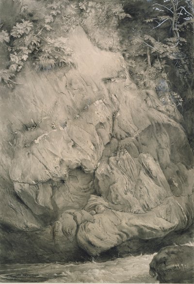 Study of Gneiss Rock, Glenfinlas by John Ruskin